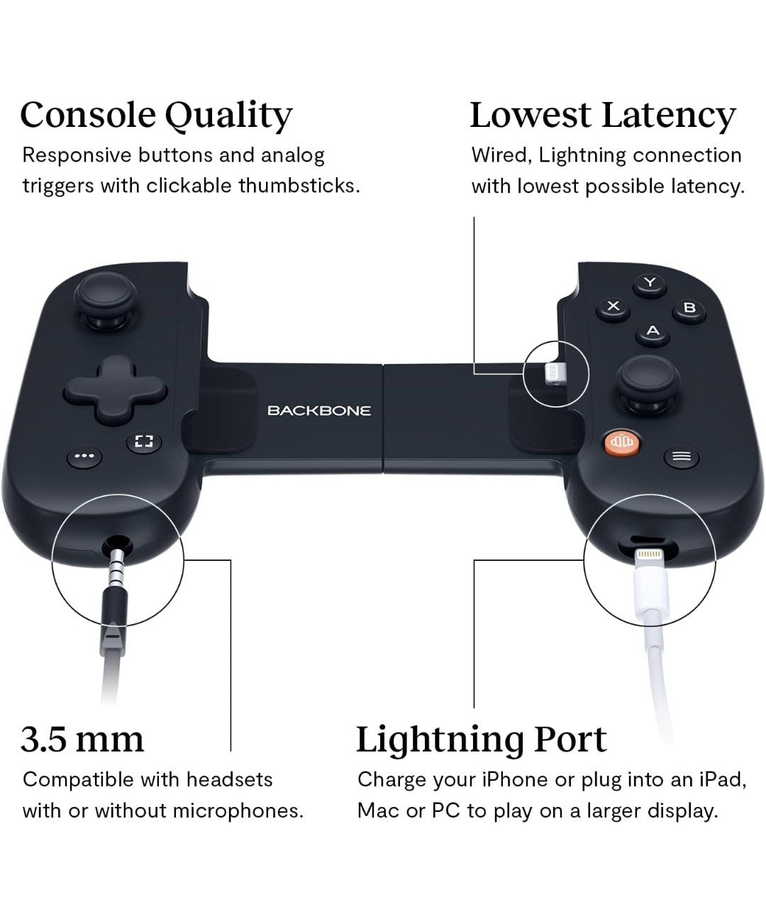 BACKBONE One Mobile Gaming Controller per iPhone (Lightning) - Trasforma il tuo